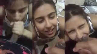 रिच गर्लफ्रेंड ने बॉयफ्रेंड का लंड चूसकर मुंह में लिया वीर्य